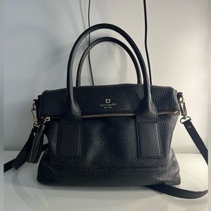 black Kate spade bag with crossbody strap